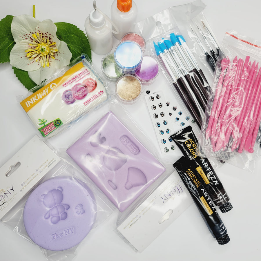 Family starter kit for DYI clay dolls