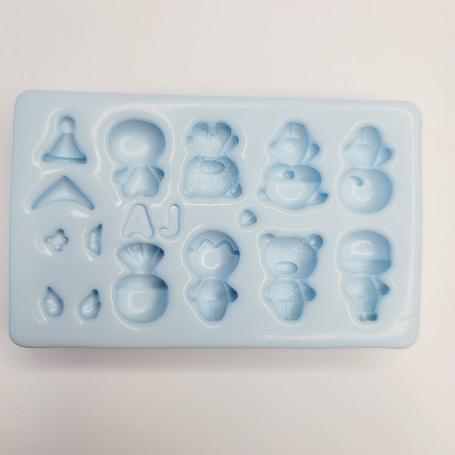 Xmas mini cuties silicone mold AJ #60