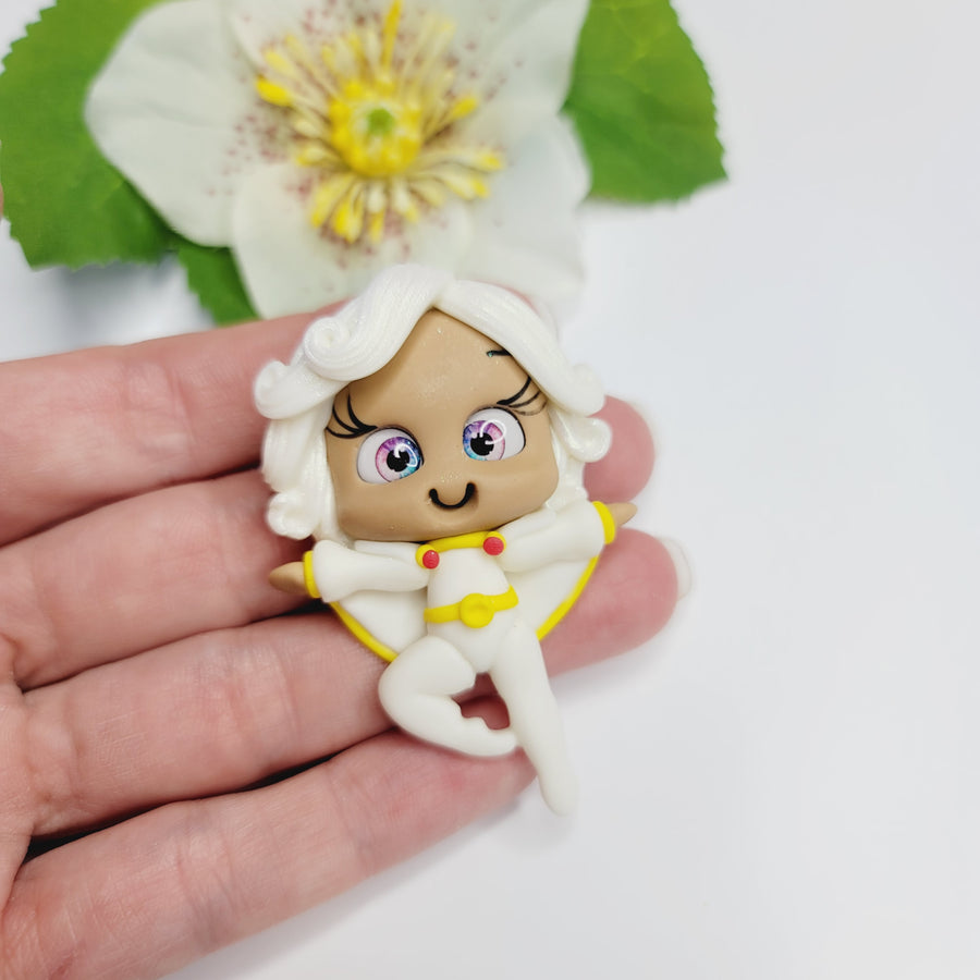 Storm  #539 Clay Doll for Bow-Center, Jewelry Charms, Accessories, and More