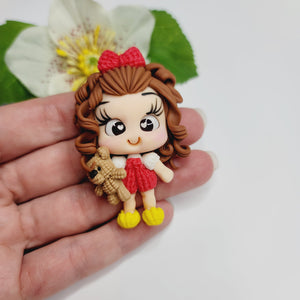Millicent #394 Clay Doll for Bow-Center, Jewelry Charms, Accessories, and More