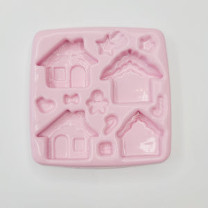 Gingerbread Houses Silicone Mold KKA #52