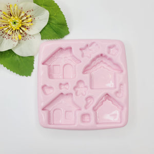 Gingerbread Houses Silicone Mold KKA #52