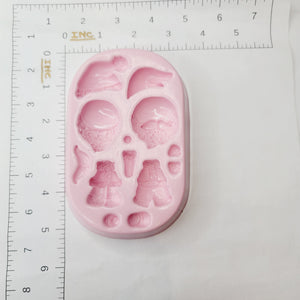 Dual Noel Cuteness Silicone Mold KKA #46