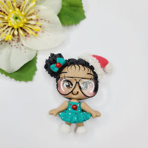 Emmanuelle Xmas #197 Clay Doll for Bow-Center, Jewelry Charms, Accessories, and More