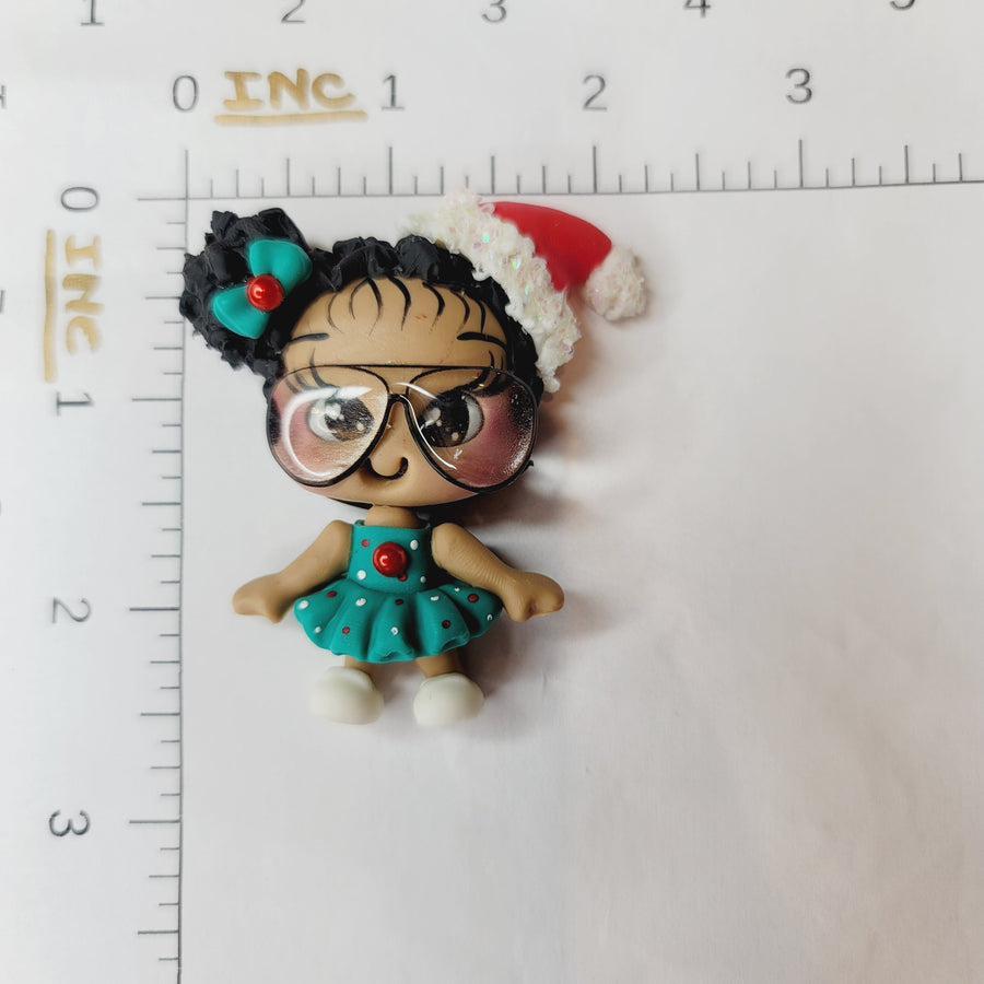 Emmanuelle Xmas #197 Clay Doll for Bow-Center, Jewelry Charms, Accessories, and More