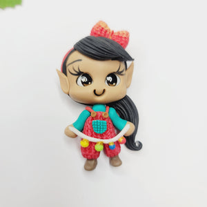 Elf Chantria xmas #188 Clay Doll for Bow-Center, Jewelry Charms, Accessories, and More