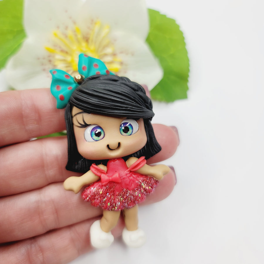 Elodie xmas #194 Clay Doll for Bow-Center, Jewelry Charms, Accessories, and More