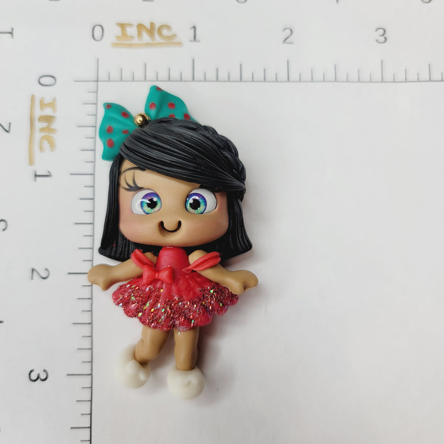 Elodie xmas #194 Clay Doll for Bow-Center, Jewelry Charms, Accessories, and More