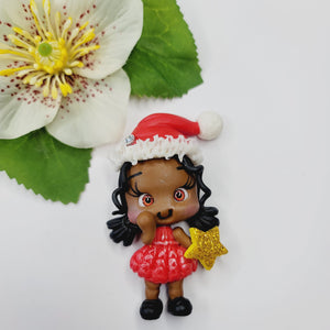 Star xmas #535 Clay Doll for Bow-Center, Jewelry Charms, Accessories, and More