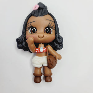 Moanna 4 #411 Clay Doll for Bow-Center, Jewelry Charms, Accessories, and More