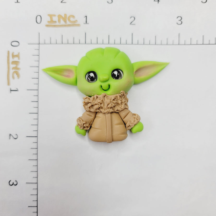 Yoda #597 Clay Doll for Bow-Center, Jewelry Charms, Accessories, and More