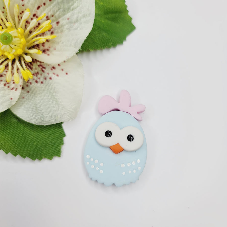 Spotted Chicken #531 Clay Doll for Bow-Center, Jewelry Charms, Accessories, and More