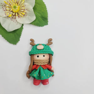 Ksenia #305 Clay Doll for Bow-Center, Jewelry Charms, Accessories, and More