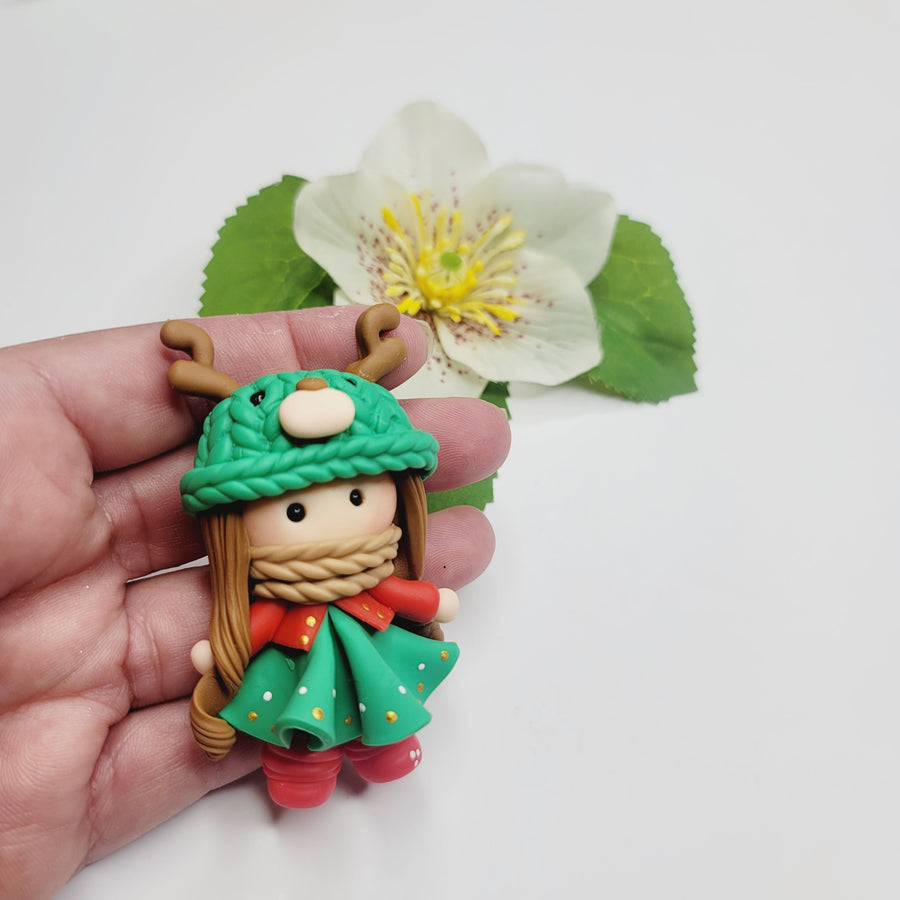 Ksenia #305 Clay Doll for Bow-Center, Jewelry Charms, Accessories, and More