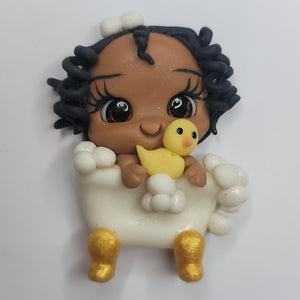 Luna's Bath #346 Clay Doll for Bow-Center, Jewelry Charms, Accessories, and More