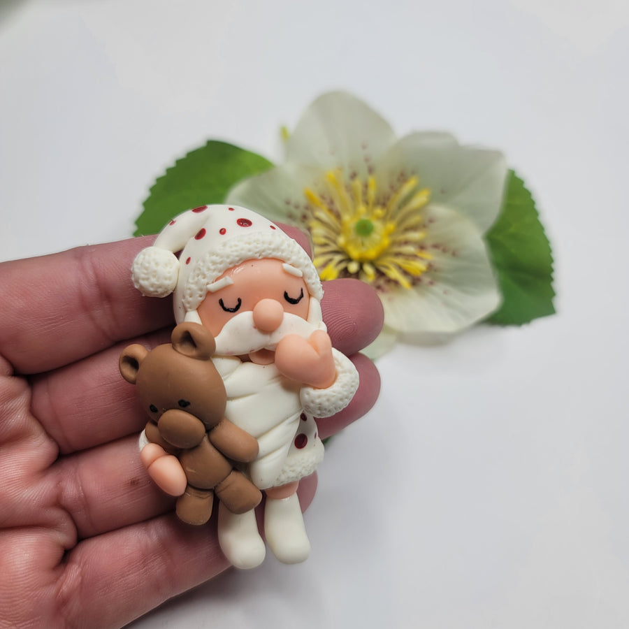 Sleepy Noel #519 Clay Doll for Bow-Center, Jewelry Charms, Accessories, and More