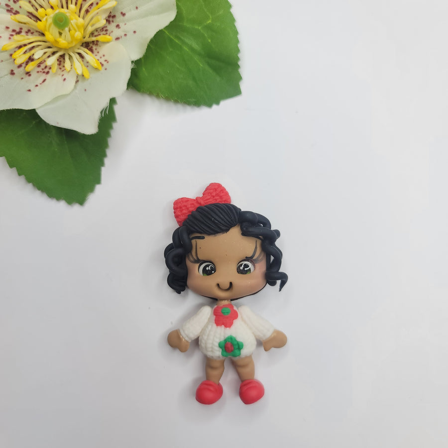 Shaquana #512 Clay Doll for Bow-Center, Jewelry Charms, Accessories, and More