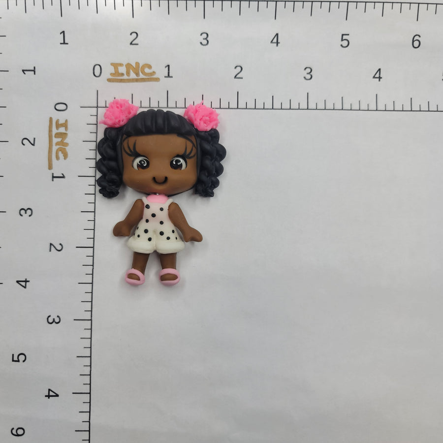 Mbalenhle #364 Clay Doll for Bow-Center, Jewelry Charms, Accessories, and More