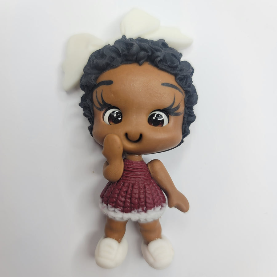 Minenhle #396 Clay Doll for Bow-Center, Jewelry Charms, Accessories, and More