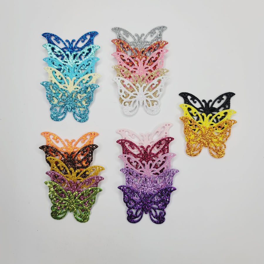 E.V.A. Wings #10 for Clays (set of 5) - 1.5"  (in) - Mixed Colors - Glitter