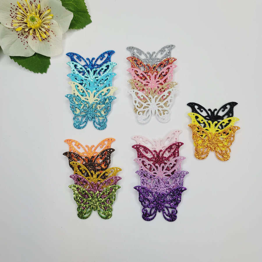 E.V.A. Wings #10 for Clays (set of 5) - 1.5"  (in) - Mixed Colors - Glitter