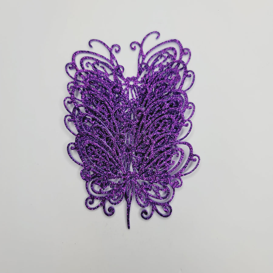 E.V.A. Wings #4 for Clays (set of 5) - 3" (in) - Purple/Hot Pink/Gold Glitter