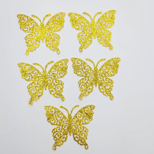 E.V.A. Wings #16 for Clays (set of 5) - 3" (in) - Gold Glitter