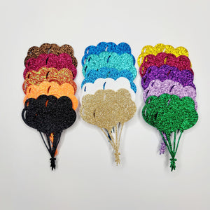 E.V.A. Balloons #1 for Clays (set of 5) - 2.5"x3.3" (in) - Mixed Colors - Glitter