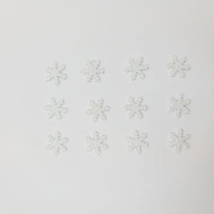 E.V.A. Glitter Snow Flakes for Clays (set of 10) - 0.5" (in)