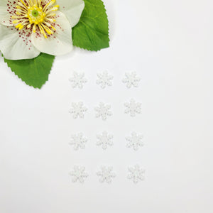 E.V.A. Glitter Snow Flakes for Clays (set of 10) - 0.5" (in)