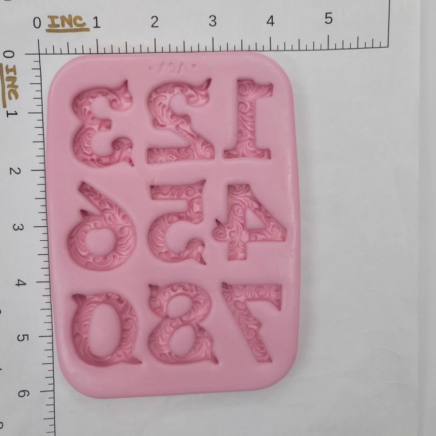 Decorative Numbers  silicone Mold 281 MA