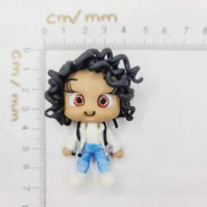 Dr. Mary Eliza #672 Clay Doll for Bow-Center, Jewelry Charms, Accessories, and More