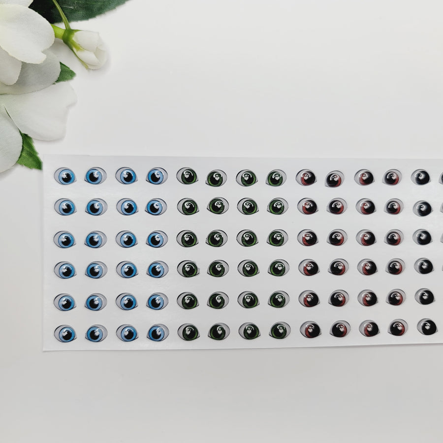 Adhesive Resin Eyes for Clays V.A. (SM) 48 Pairs(P) 6.7MM -Multicolor- Rapunzel