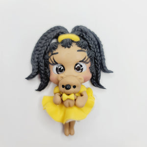 Natalia #428 Clay Doll for Bow-Center, Jewelry Charms, Accessories, and More