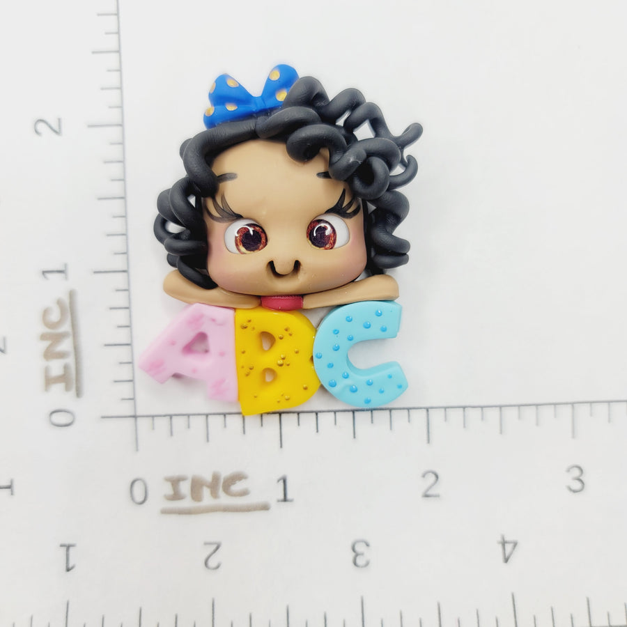 Annalisa #025 Clay Doll for Bow-Center, Jewelry Charms, Accessories, and More