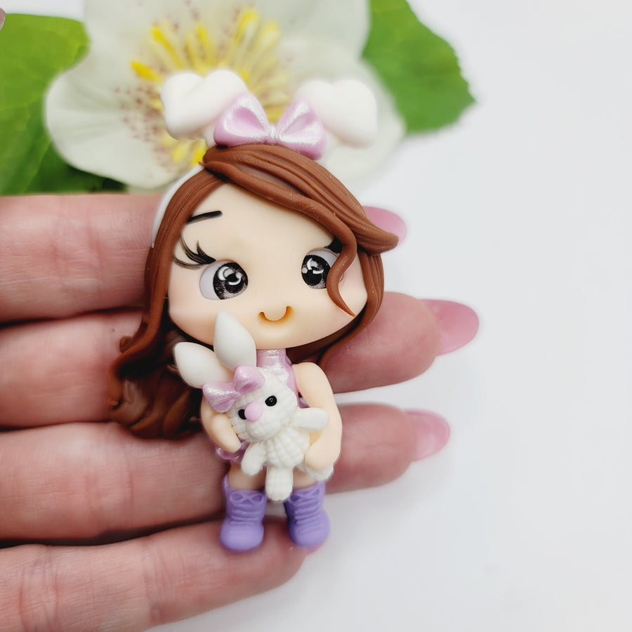 Annamaria #026 Clay Doll for Bow-Center, Jewelry Charms, Accessories, and More