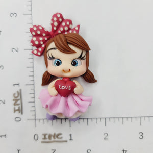 Hattie #243 Clay Doll for Bow-Center, Jewelry Charms, Accessories, and More