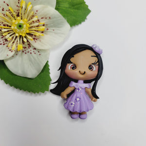 Isabela #258 Clay Doll for Bow-Center, Jewelry Charms, Accessories, and More