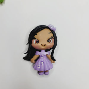 Isabela #258 Clay Doll for Bow-Center, Jewelry Charms, Accessories, and More