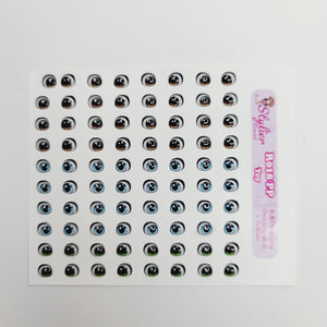 Adhesive Resin Eyes for Clays Multicolor STY R018 (X-SM / PP) 40 Pairs