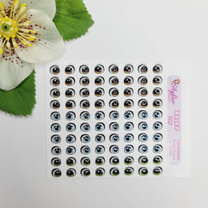 Adhesive Resin Eyes for Clays Multicolor STY R018 (SM / P) 40 Pairs