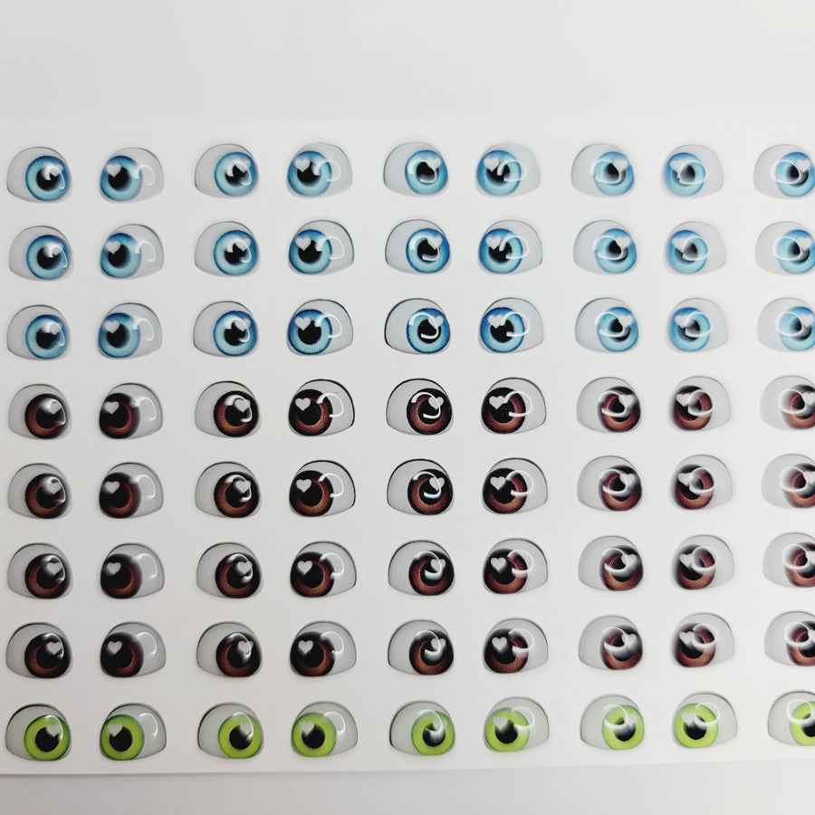 Adhesive Resin Eyes for Clays Multicolor STY R095 (P/SM) 64Pairs