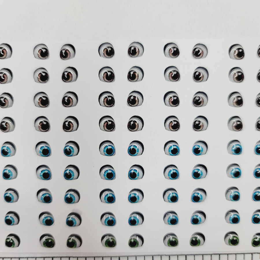 Adhesive Resin Eyes for Clays Multicolor STY R117 (X-SM - PP) 72Pairs