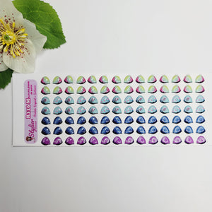 Adhesive Resin Eyeshadows for Clays Multicolor STY R116 (MED - M) 49 Pairs