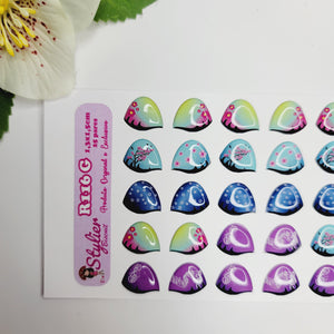 Adhesive Resin Eyeshadows for Clays Multicolor STY R116 (LG - G) 25 Pairs