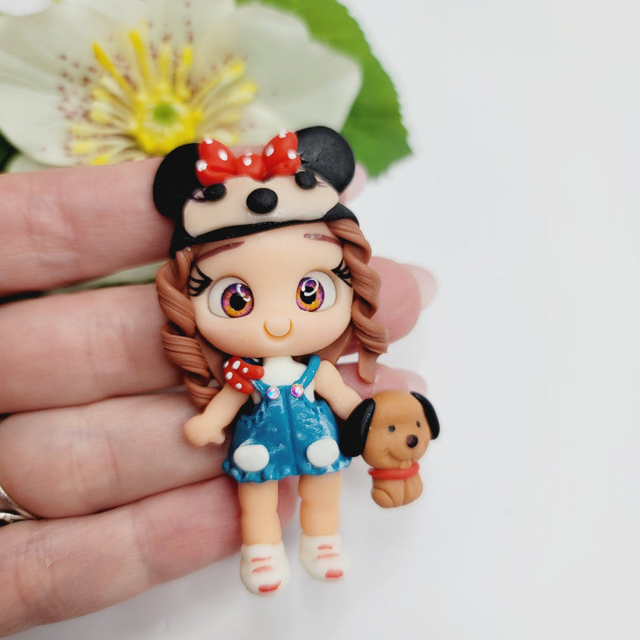 Minnie 3 #403 Clay Doll for Bow-Center, Jewelry Charms, Accessories, and More