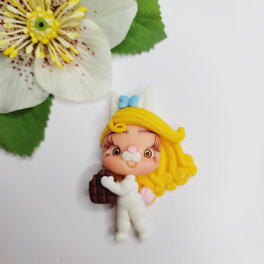 Lilly Belle  #323 Clay Doll for Bow-Center, Jewelry Charms, Accessories, and More
