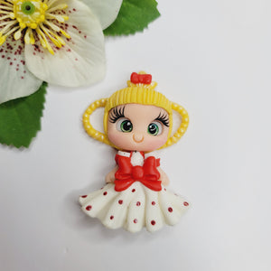 Blond Cindy #075 Clay Doll for Bow-Center, Jewelry Charms, Accessories, and More