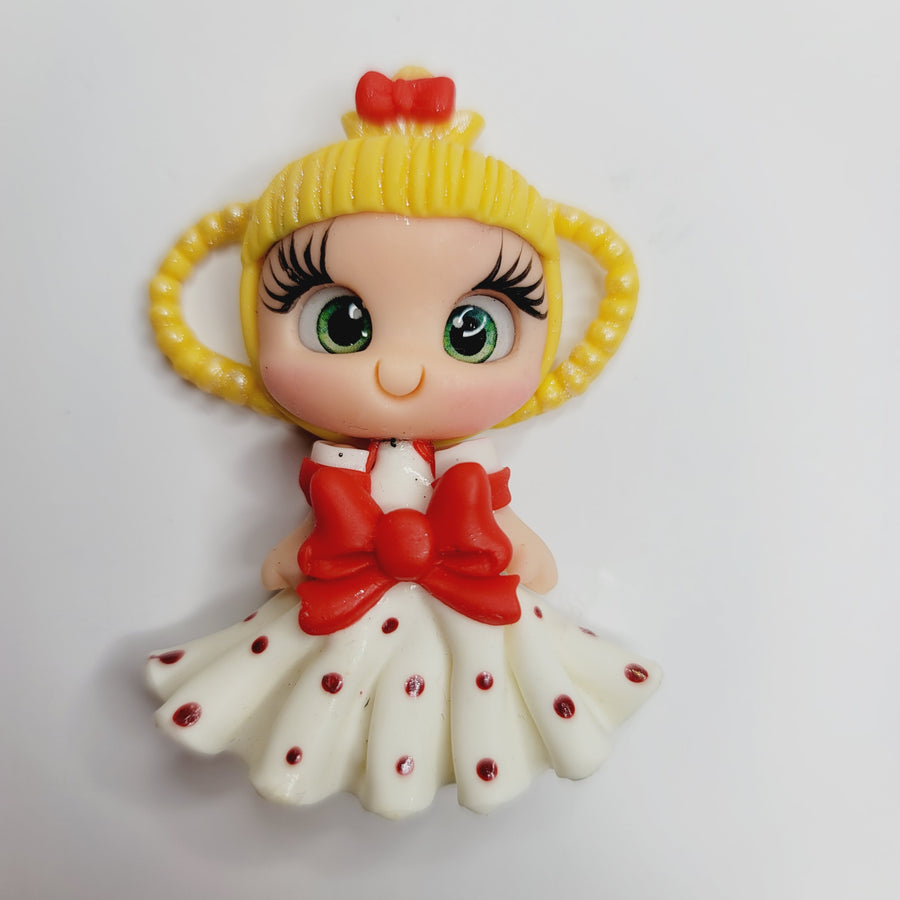 Blond Cindy #075 Clay Doll for Bow-Center, Jewelry Charms, Accessories, and More