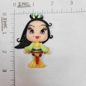 Mulan #421 Clay Doll for Bow-Center, Jewelry Charms, Accessories, and More